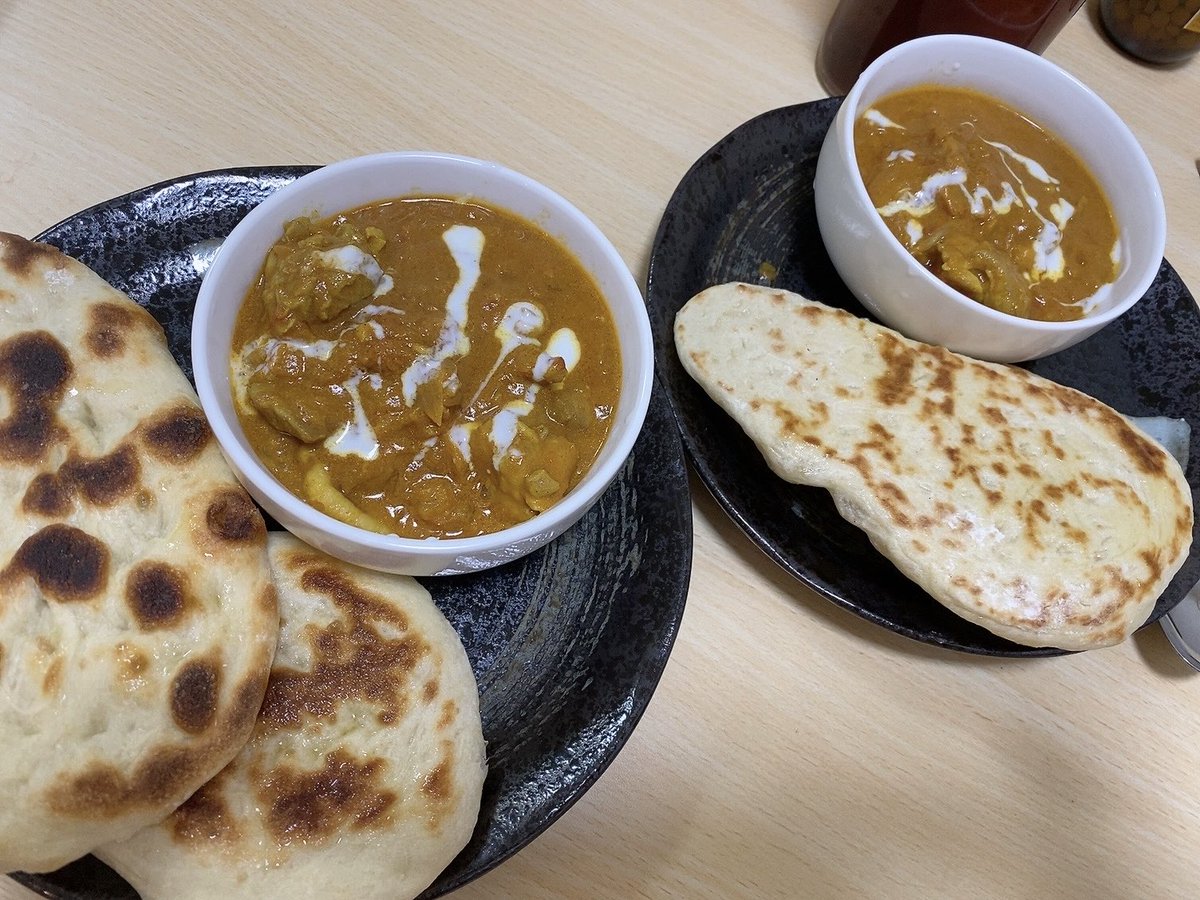 namachauma1's tweet photo. バターチキンカレーとナンどっちも手作り✌🏻めっちゃ美味しかった⟡.· https://t.co/eviTOMuqiG