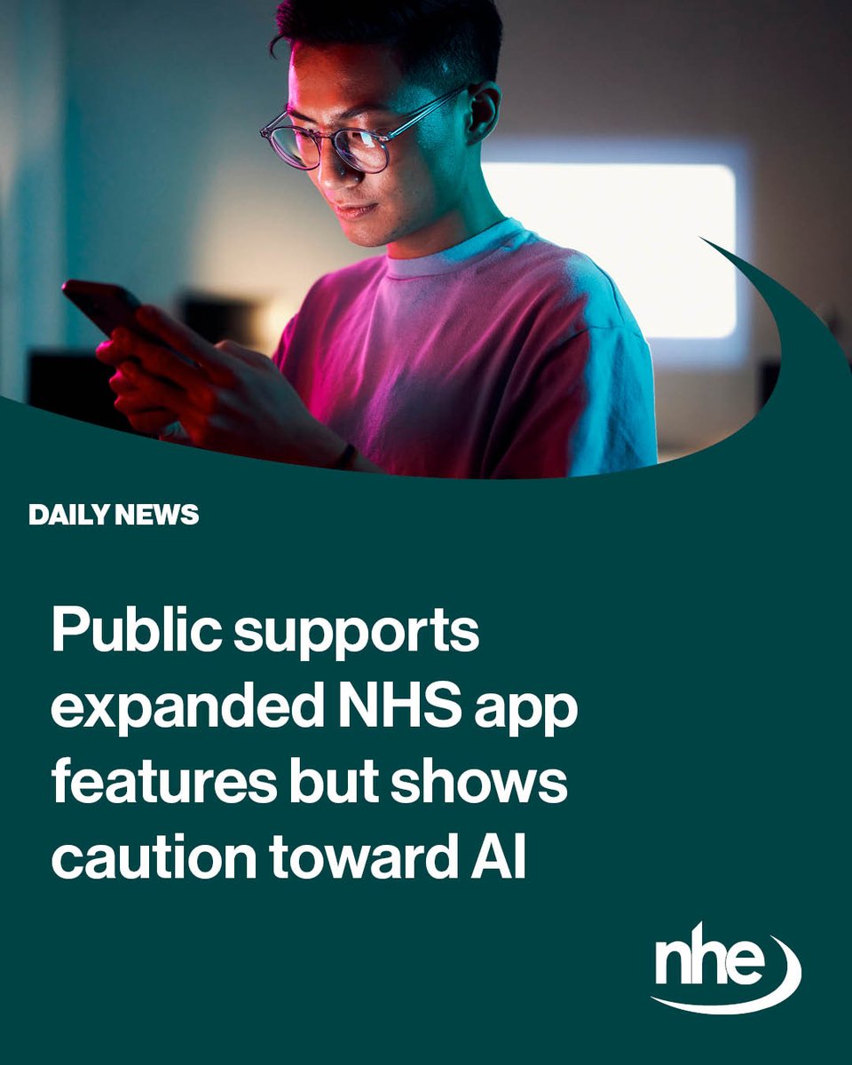 📱 New Health Foundation polling on NHS AI

Public strongly supports new NHS App features like hospital booking and procedure info, but only 49% would use AI “Doctor in Your Pocket.”

More 👇
nationalhealthexecutive.com/articles/publi…

<a href="/HealthFdn/">The Health Foundation</a> #AI #NHSApp #HealthTech #DigitalHealth
