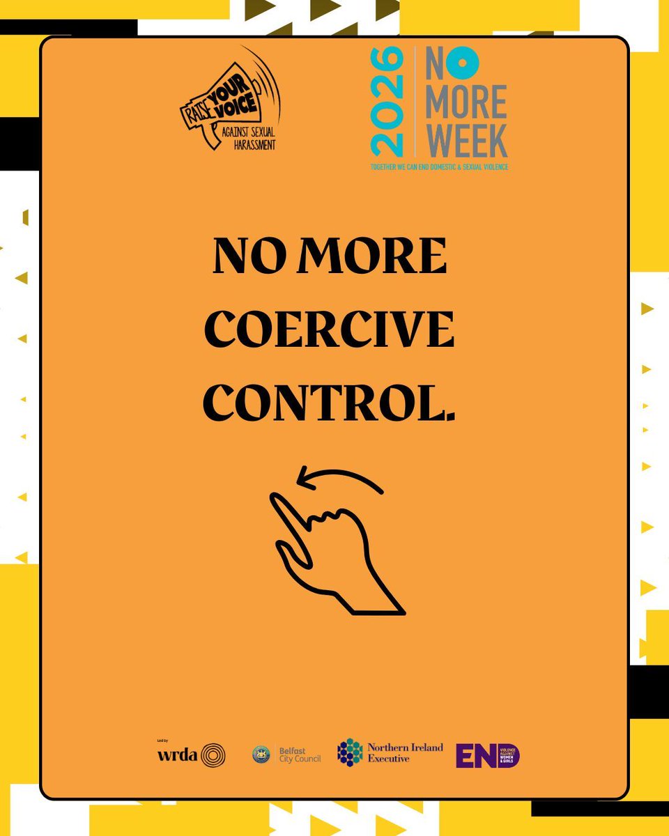RaiseURVoiceNI's tweet photo. No More Coercive Control
Coercive control is a type of domestic abuse which can take many different forms and have devastating – even sometimes fatal – consequences.
#NoMoreWeek
https://t.co/xLbV11NXcd https://t.co/UFHNumT1YU