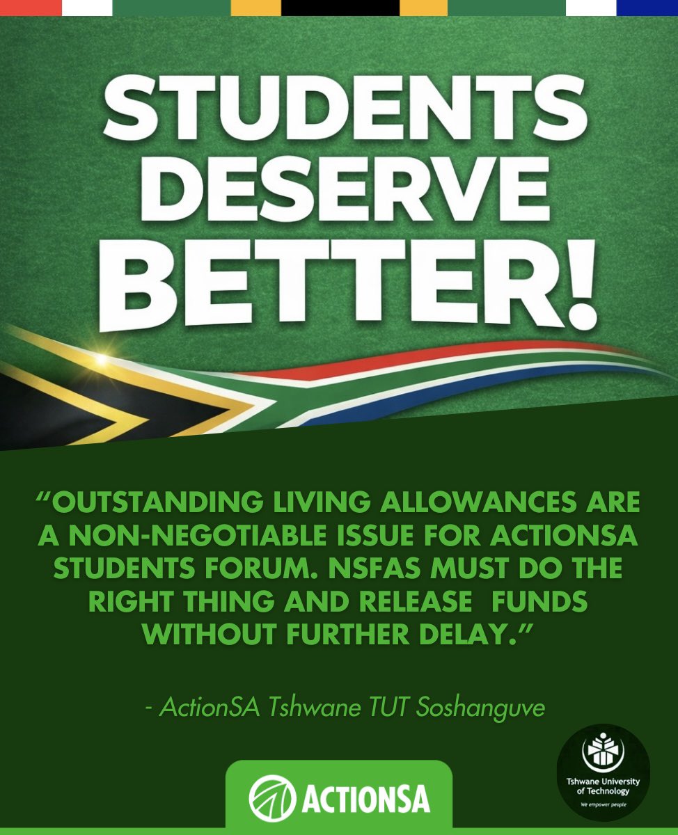 Students are left stranded without accommodation, food, and basic necessities while trying to pursue their education. This delay is not just an administrative issue it is a direct threat to students’ dignity and academic success.

Students deserve better!
