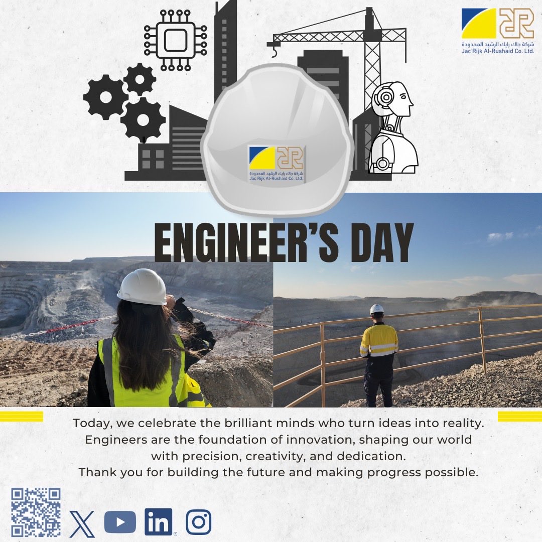 JR_AlRushaid's tweet photo. On March 4, we celebrate Engineers’ Day honoring the innovators who turn ideas into reality and build the future with precision and passion.

#BuildingTheFuture
#Engineering
#FutureMakers
#STEM
#JacRijkAlRushaid https://t.co/9ENC4Miuq6
