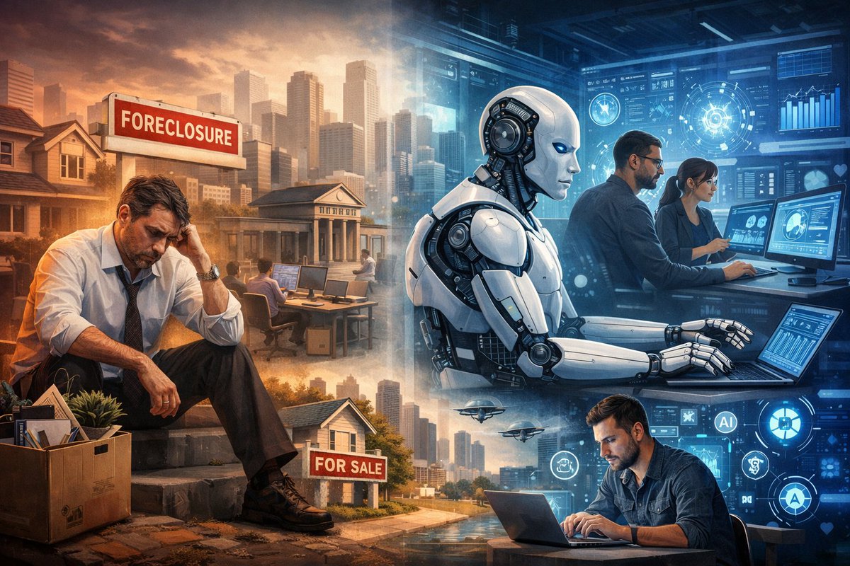 When humanoid is at work with smart humans at office.