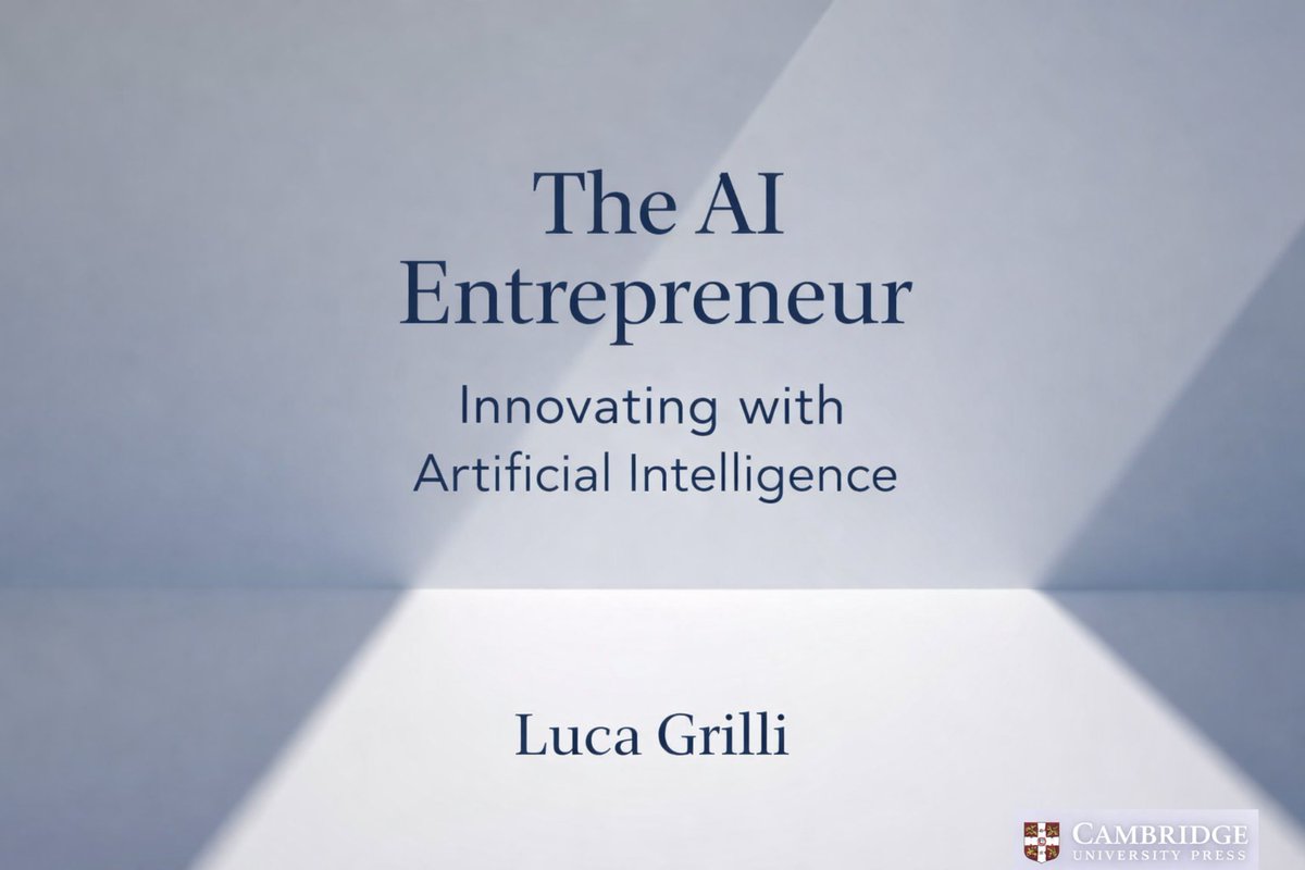 Just delivered the final manuscript of my new book:

𝗧𝗵𝗲 𝗔𝗜 𝗘𝗻𝘁𝗿𝗲𝗽𝗿𝗲𝗻𝗲𝘂𝗿

Now in production with Cambridge University Press (Autumn 2026).

What does AI really change about innovative entrepreneurship — and what does it not?

#AI #Entrepreneurship #Innovation
