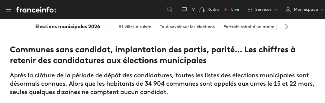 Frederic_Pigot's tweet photo. #Municipales2026  : 1,43 liste par commune (49898 listes pour 34904 communes). Le droit de vote, peut-il encore s’exprimer ? À moins de trois listes au premier tour, rien ne va plus. Triste bilan de la réforme du scrutin. https://t.co/zXMiqkm31m