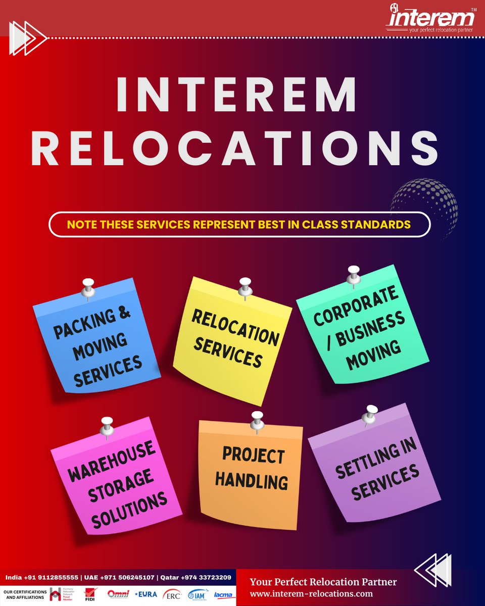 InteremR's tweet photo. At Interem Relocations, every move is handled with precision, reliability, and global expertise. 🌍

Our best-in-class services include:
• Packing &amp; Moving
• Relocation Services
• Corporate &amp; Business Moving
• Warehouse Storage Solutions
• Project Handling https://t.co/lhIL3jROLe