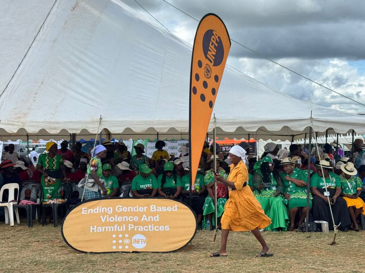 UNFPA_Zimbabwe's tweet photo. Today we join the nation in Bindura to commemorate #IWD2026 under the theme “Rights. Justice. Access for all women and girls.”

Nearly 1 in 3 women in Zimbabwe has experienced physical violence since age 15, according to the ZDHS 2024. This is not just a statistic, it is a call to action.

Rights must be protected in practice, not only promised in policy.

Equality before the law must translate into:
• Safe, responsive courts
• Accessible and affordable legal aid
• Survivor-centred systems that protect dignity and prevent re-traumatisation

Justice must move from paper to practice.

Justice must work for survivors — not against them.

#IWD2026 #RightsJusticeAccess #EndGBV

#EndGBV #WomensDay2026