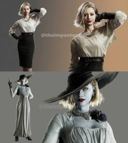 chinese dress ladies Resident Evil 8 Alcina Dimitrescu Uniform Fabric Version Cosplay Costume