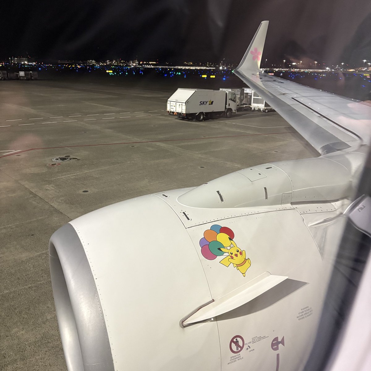 kaspersky0145's tweet photo. ピカチュウジェットで帰ります✈️
機内、ポケモンの音楽が流れて賑やか笑🙈 https://t.co/7heTeOxHUU