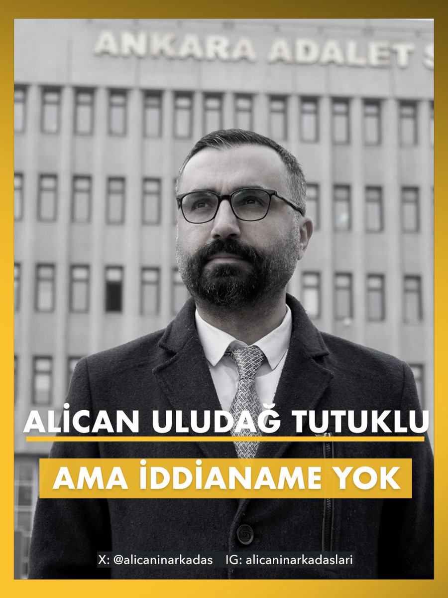 Gazeteci Alican Uludağ, 20 Şubat'tan beri tutuklu. Ama iddianame hâlâ yok. Neden? 

#HalkaYalanSöylemedik