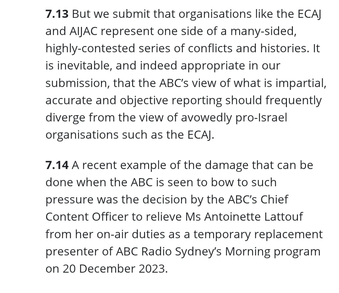 Abc alumni have roasted Jillian Segal and the Israel lobby in their submission to the "Antisemitism Royal Commission".

abcalumni.au/royal_commissi…