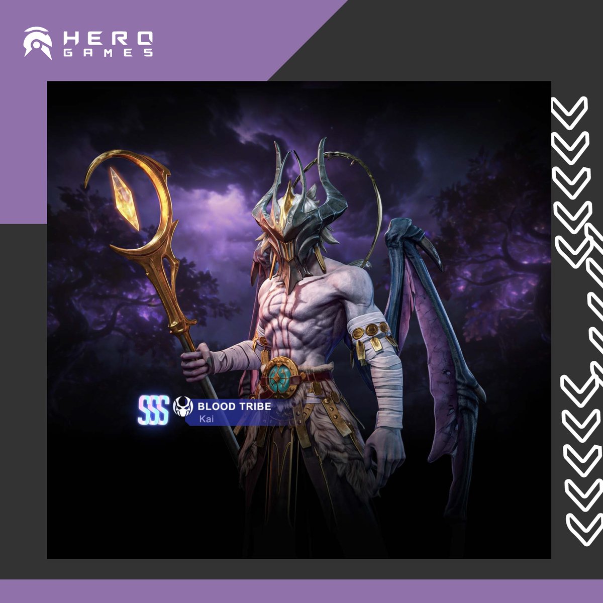 realherogames's tweet photo. SSS Wenfyr Energy Hero Kai (Blood Tribe) is coming to Eternal Evolution!
Recruit him in the next Limited Recruitment event!
#HEROGAMES #EE #NewHero #Limited https://t.co/LI1vIBsUUG