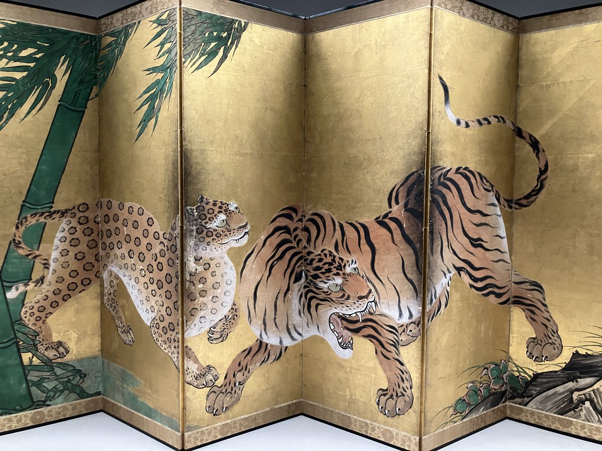 旅の振り返り。 妙心寺展。 狩野山楽の龍虎図。🐅と🐉の視線がぶつかる