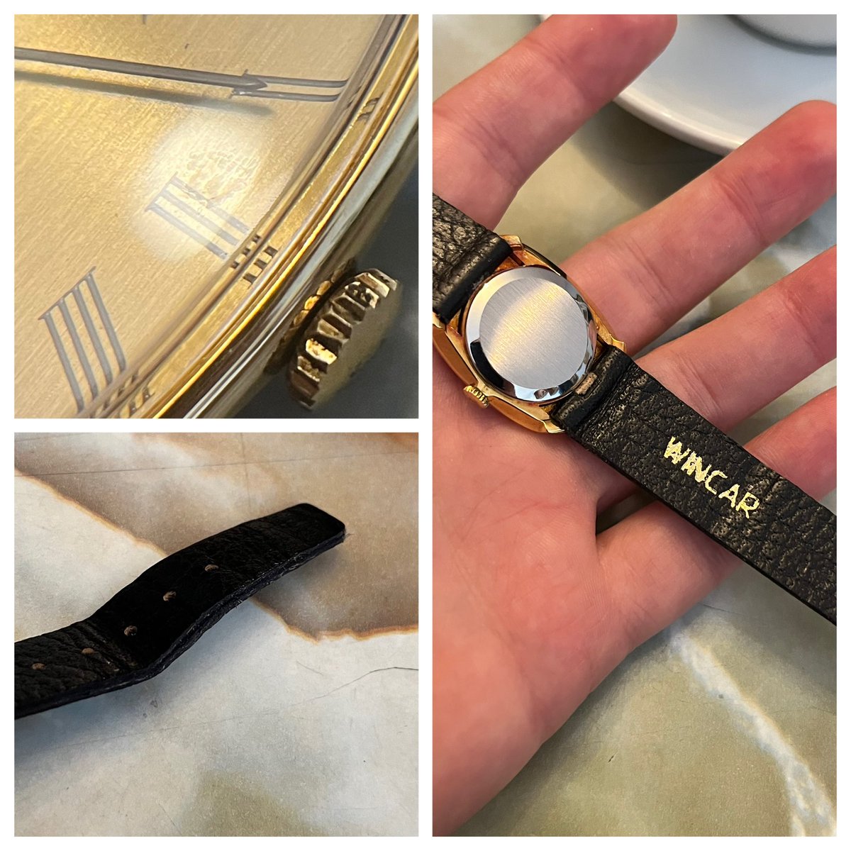 💪  FOR SALE  🚗

Wincar ellipse
Mouvement mécanique suisse 🇨🇭 révisé
Cadran brossé doré
Bracelet d’origine

Dimensions : 32mm par 26mm (hors 👑)
État : 9/10

Des questions 👉 DM

200€ (📦incl)
