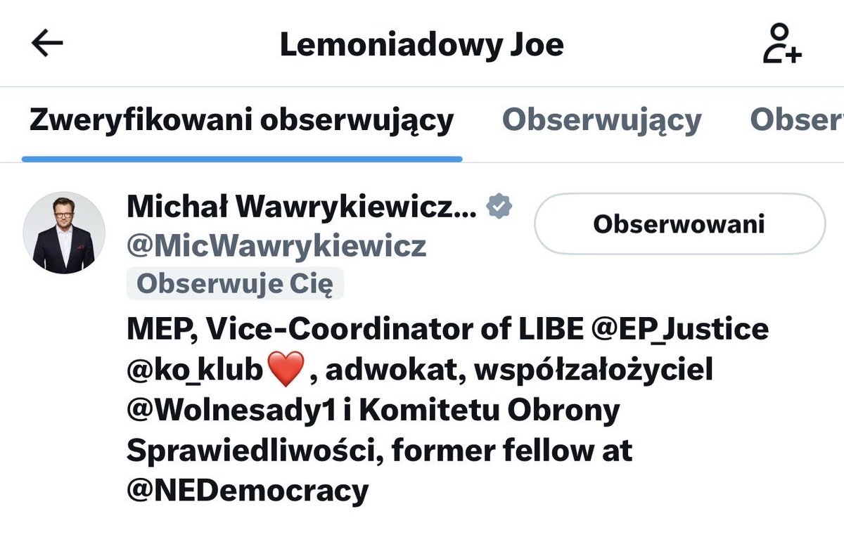 Panie Mecenasie <a href="/MicWawrykiewicz/">Michał Wawrykiewicz MEP🇵🇱🇪🇺</a> ,

chciałbym bardzo serdecznie powitać Pana w gronie osób, które są obecne w naszej społeczności skupionej wokół hashtagu #PokonamyZło. To dla nas naprawdę ważny moment.

Pański dorobek zawodowy, konsekwencja w obronie państwa prawa oraz