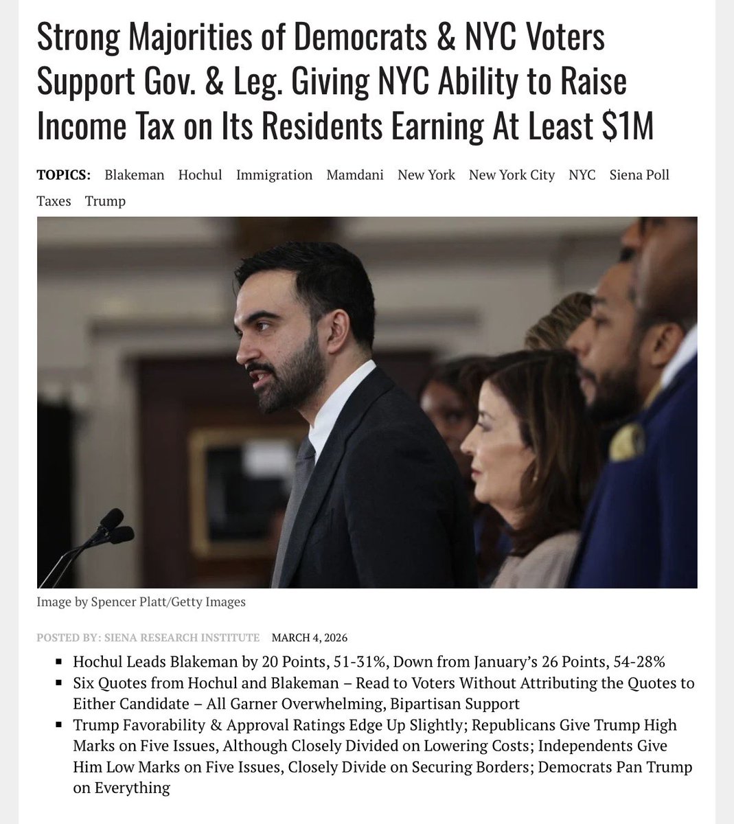 Siena poll | 2/23-2/26 RV New York Governor 2026 🟦Kathy Hochul 51% (-3 ...