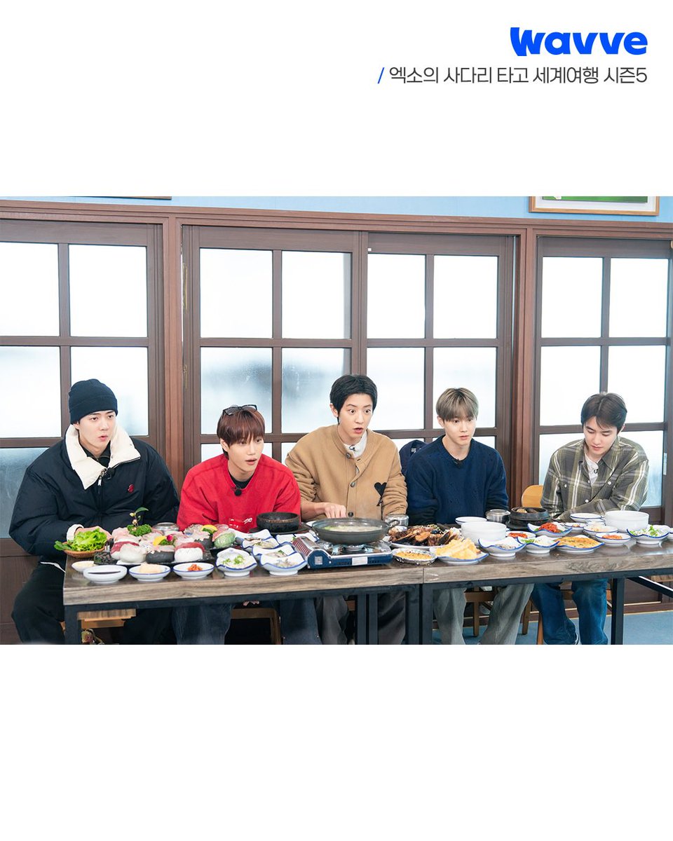 EXOGlobal's tweet photo. STREAM 📺 | 260304 <Travel the World on EXO’s Ladder 5> Ep. 1 

⏰ 8PM KST 

Mnet+ 🇰🇷
🪜 https://t.co/vzqbOk8V2W

Wavve 🇰🇷 
🪜 https://t.co/mmLA8Dq7Du

KOCOWA+ 🇺🇸🇪🇺🇦🇺🇳🇿 
🪜 https://t.co/75OLOG5vYu

friDAY Video 🇹🇼 
🪜 https://t.co/MqanMucGoF

True Vision Now 🇹🇭 
🪜 https://t.co/F6TeYJueIC

#SUHO #CHANYEOL #DOHKYUNGSOO #KAI #SEHUN #EXO #엑소 @weareoneEXO @DOHKYUNGSOO_X
