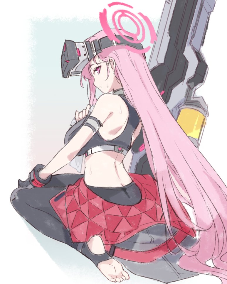 「wip 臨戦エイミの服のうしろ全然わからない」|ideolo🌟冬はブルアカでいくぞレッツゴー！のイラスト
