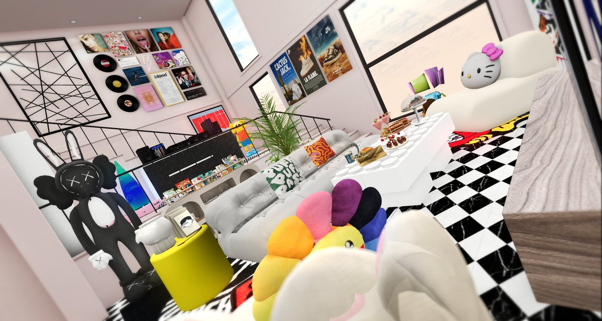 Tsubaki_resort's tweet photo. "Pop Culture Loft"
Hi everyone! Here's Skybox interior project, under the theme pop culture. Hopefully you guys like! Client list is back open 🥰
#secondlife #secondlifelandscape #secondlifedecor #secondlifedesign #secondlifehome https://t.co/0wRi3bNSxv