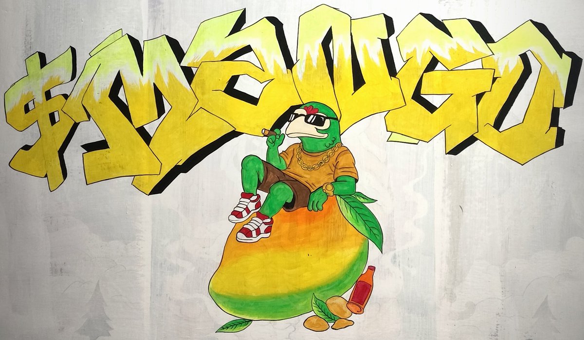 Saltysalmon24's tweet photo. @0xmangodeficoin @0xmangoswap 
Thank you for holding the contest and this is an opportunity for us to be creative.
this is a $MANGO mural for you , hope you like it and I hope my efforts are not in vain
#MangoDefi #MangoSwap 
Tag: @Pedrokezy @Ohioskyy @MHjeersky https://t.co/a95XHhTnLC