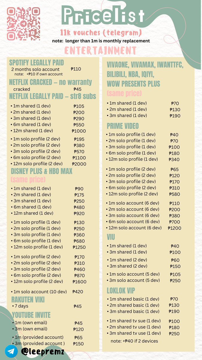 gwenarab's tweet image. karla wts premium acc ph

netflix
disney plus
hbo max
prime
vivaone
iwant tfc
bilibili
nba
wow presents
viu
loklok
youtube
m365
quizlet
canva pro
capcut
grammarly
quillbot
gemini
scribd
STUDOCU
zoom
chatgpt
perplexity

proofs— #soyaprfs
lfs lfb pbb bts jennie az caprice svt heath