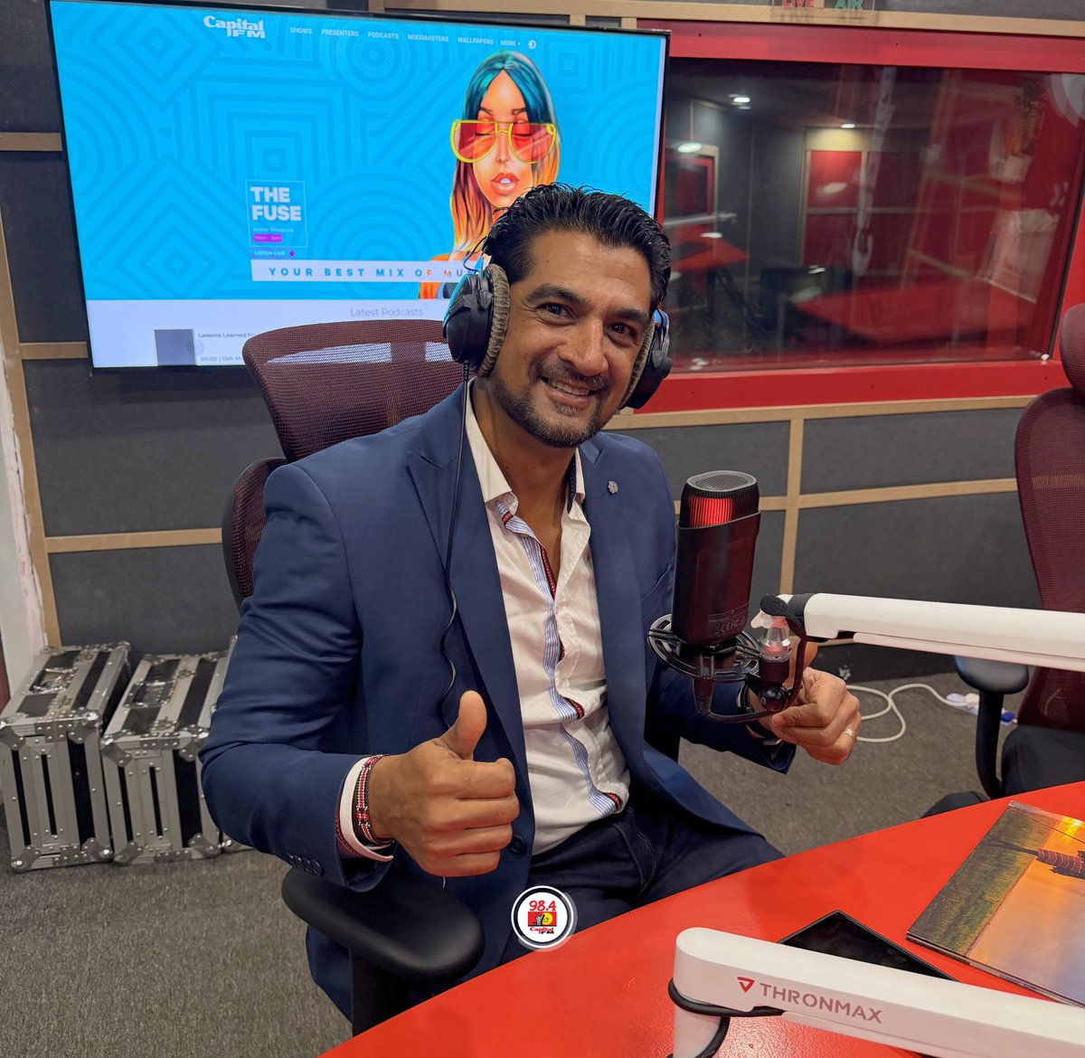 CapitalFMKenya's tweet image. Moments from today’s #TheFuse984 conversation with Anuj Kent of PerfectPics.