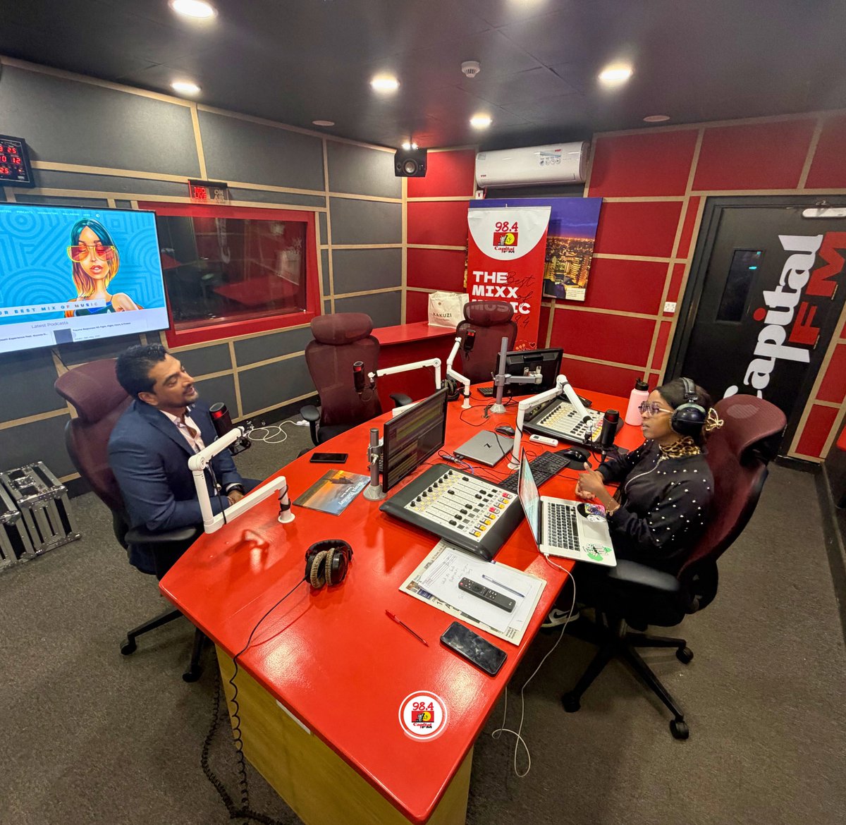 CapitalFMKenya's tweet image. Moments from today’s #TheFuse984 conversation with Anuj Kent of PerfectPics.