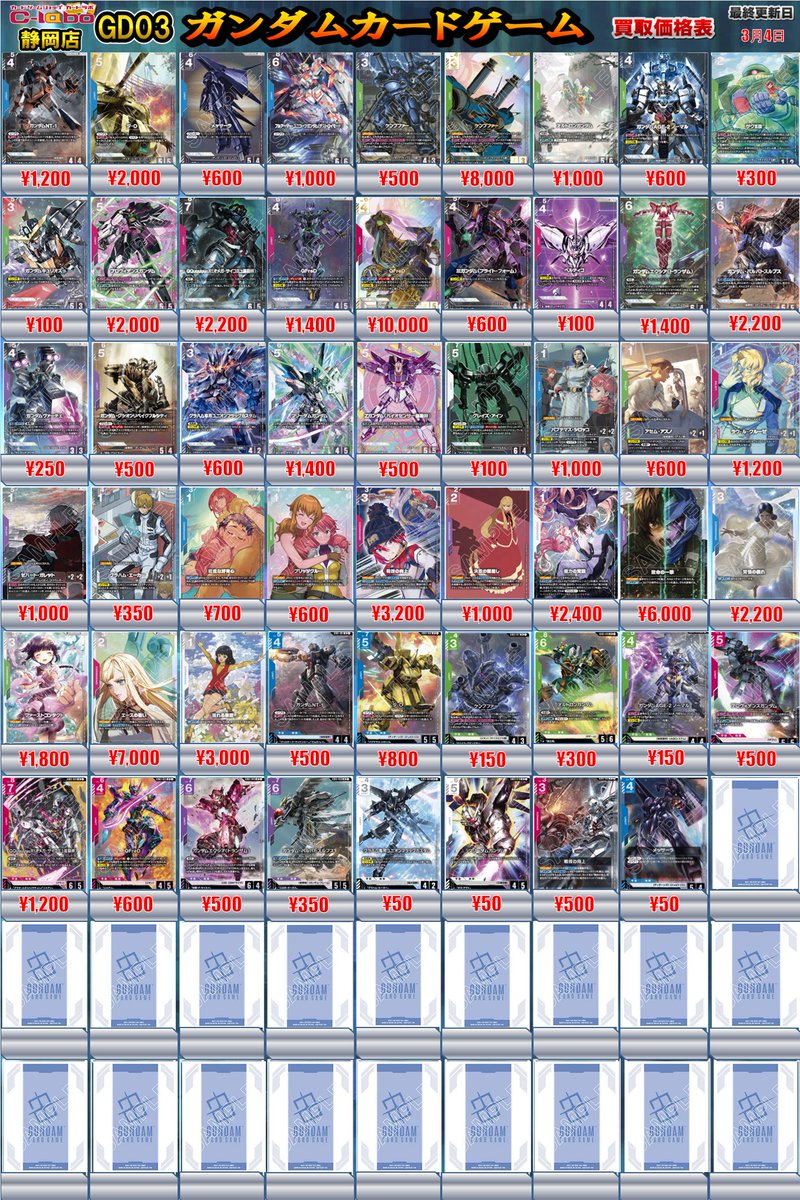ガンダムカードゲーム 買取情報】 新弾 プロモPOP更新しました‼️ 何卒