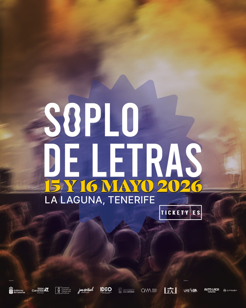 Loida_Cabeza's tweet image. 👨🏾‍🎤🎶🇮🇨  El festival #SoplodeLetras calienta motores con un cartel que fusiona música electrónica, rock rural y folclore contemporáneo

👉🏾 goo.su/iOY7tE  📸 @soplodeletras 

#Cultura #Conciertos #Tenerife