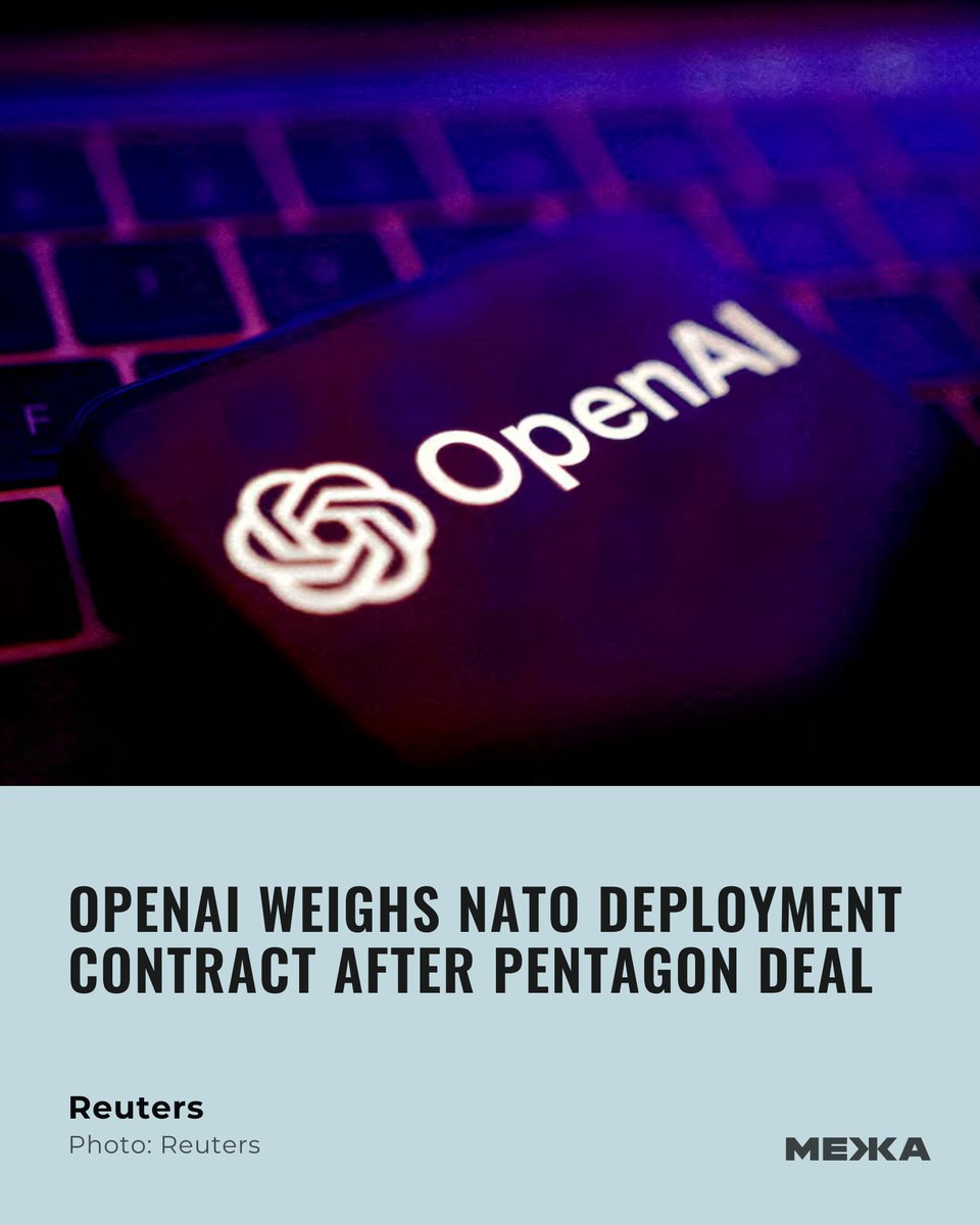 mezha_net's tweet photo. OpenAI is considering cooperation with NATO to deploy its artificial intelligence technologies on the Alliance’s networks. The discussions began after the company signed a contract with the Pentagon.

The plan involves using AI only on NATO’s unclassified networks. The company emphasized that its technologies will not be used for mass domestic surveillance or for creating fully autonomous weapons.

Experts believe such a partnership could influence the rules governing the use of artificial intelligence in the security and defense sectors.

More details: https://t.co/SOGJZWU0Du