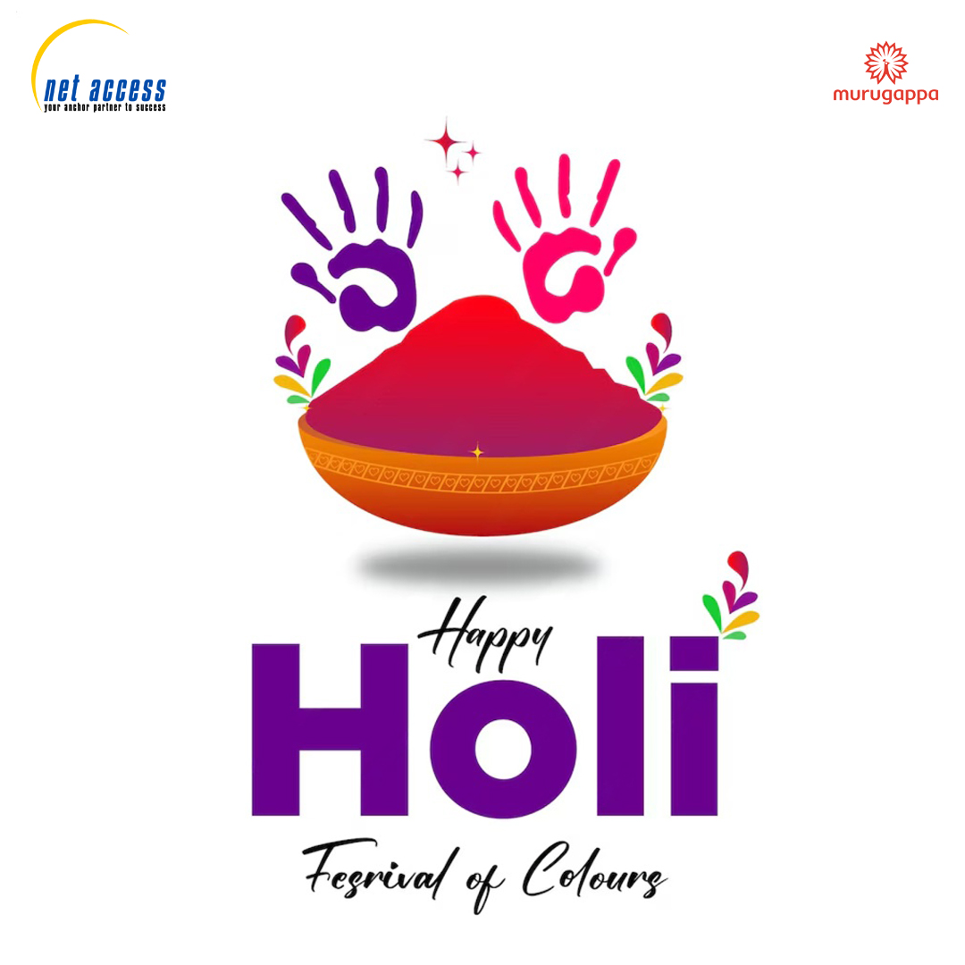 NetAccessLtd's tweet photo. This Holi, let’s celebrate togetherness 🤝, positivity ✨, and the vibrant spirit of growth 🥳.

Warm Holi wishes from Net Access India Limited 🎨🎉🌸.
#HappyHoli #HoliWishes #FestivalOfColors #NetAccessIndiaLimited #MurugappaGroup #FestiveGreetings #TogetherWeGrow https://t.co/A3q31SYamX