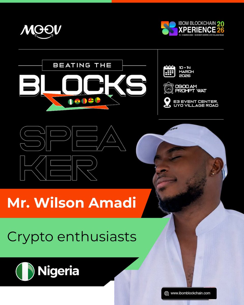 That confident smile when you're about to teach an entire room how to beat the blocks 

<a href="/wilson_/">WILSON</a> got some serious crypto wisdom to share.

This is what confidence in the blockchain space looks like.
 
Mark your calendars: March 10-14, 2026 in Uyo. 

Register now to be part of