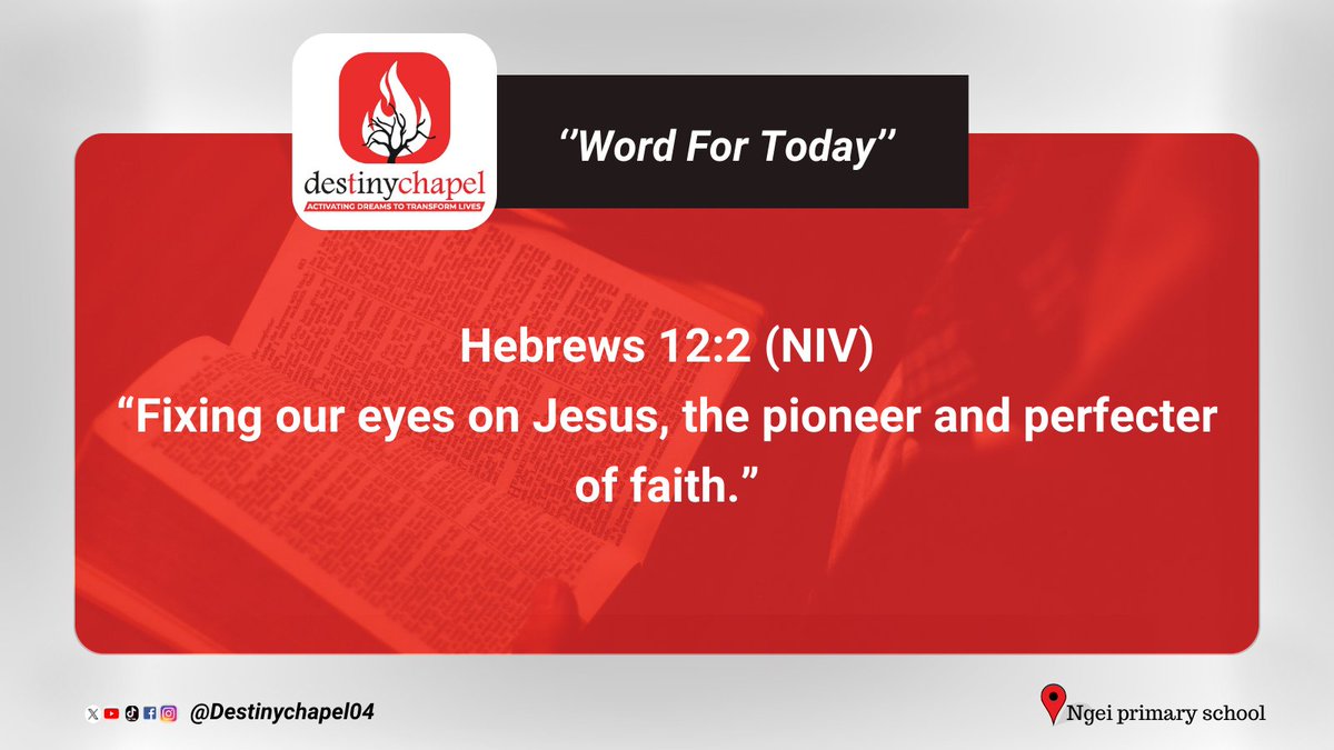 Whatever you are facing this week, don’t lose focus.
Keep your eyes on Jesus. He will lead you through. 
#Destinychapel #focus #distraction