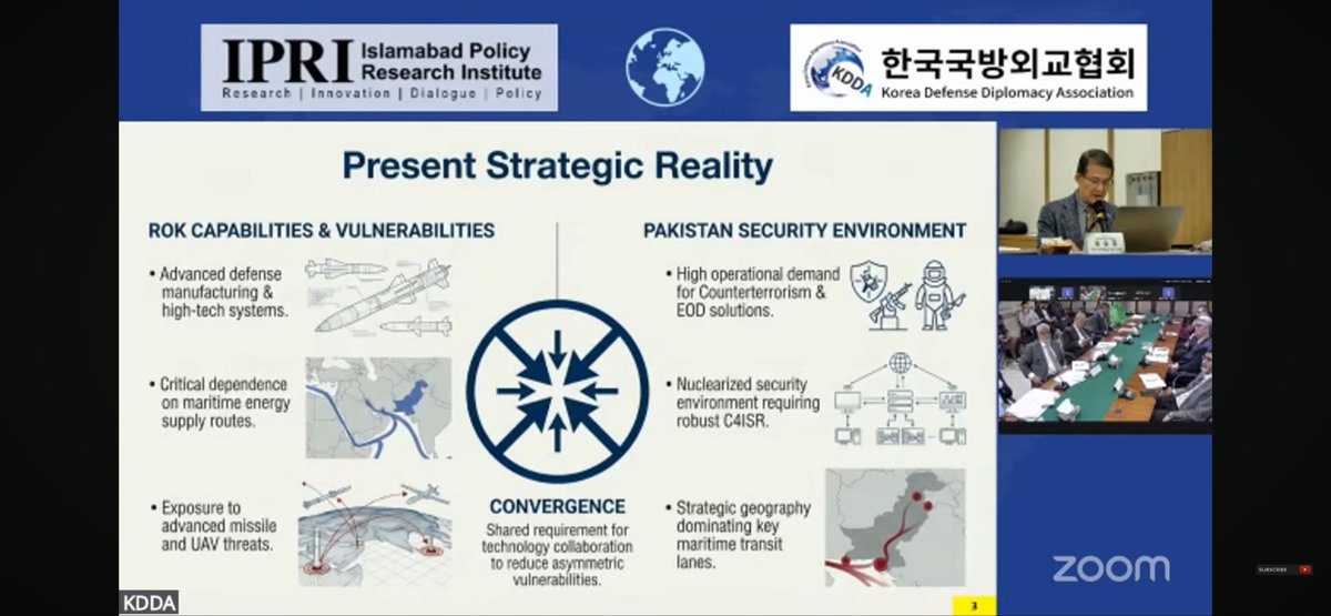 IPRI_Pak's tweet image. ROK-Pakistan Defense: From Framework to Capability (2026–2030) 🇰🇷🇵🇰 @MOFAkr_eng  @PakinROKorea 
Dr. Seongjong Song (Daejeon University) outlines a strategic roadmap for #ROK and #Pakistan to navigate a world of "Strategic Volatility."
The Core Strategy:
• Horizontal Resilience:
