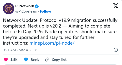 PI NETWORK BƯỚC VÀO GIAI ĐOẠN PHÁT TRIỂN MAINNET CUỐI CÙNG VỚI VIỆC RA MẮT TESTNET V20.2.

Mạng thử nghiệm (Testnet) mới của nền tảng này kiểm tra độ tin cậy của mạng và xác thực giao dịch bằng cách sử dụng Giao thức đồng thuận Stellar và các nhóm bảo