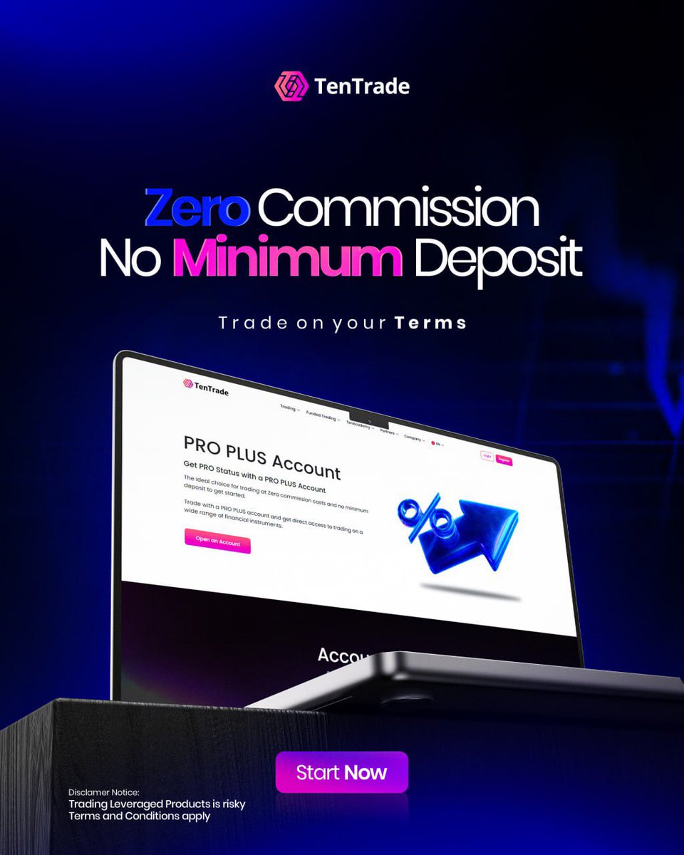 Timamzi's tweet photo. Statistics shows that 80% of traders lose their accounts within 6months.

Yet prop firms are making it worst with more rules and restrictions.

The only rule they have not added yet is “don’t trade while breathing “😂😂

In times like this, it’s best to trade your personal funds at where you’ll not have to change your profitable trading plan just to fit into their rules.

Start with Tentrade broker because they have very good trading conditions, fast execution and raw spread.

They have even been paying traders since 2017 and withdrawals is fast asf!

Sign up here: https://t.co/Oc9akBoQSV using the code PROMO for bonuses and discounts.