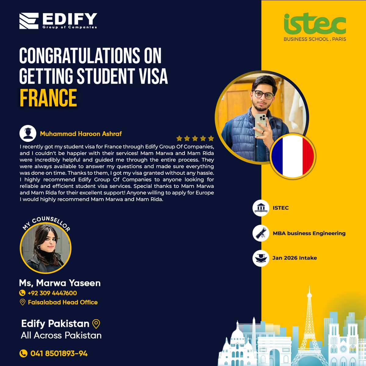 𝗖𝗼𝗻𝗴𝗿𝗮𝘁𝘂𝗹𝗮𝘁𝗶𝗼𝗻𝘀 𝗼𝗻 𝗬𝗼𝘂𝗿 𝗔𝗰𝗵𝗶𝗲𝘃𝗲𝗺𝗲𝗻𝘁 | 𝗦𝘁𝘂𝗱𝘆 𝗔𝗯𝗿𝗼𝗮𝗱 𝗗𝗿𝗲𝗮𝗺 𝗔𝗰𝗵𝗶𝗲𝘃𝗲𝗱  #visasuccess #Congratulations #StudyInfrance #StudentVisa #jan2026intake #VisaApproved