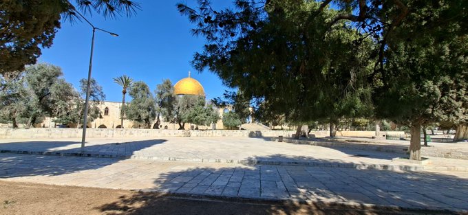 SayfAlqudss's tweet photo. باحات المسجد الأقصى المبارك فارغة https://t.co/x9ks0lv7Sk