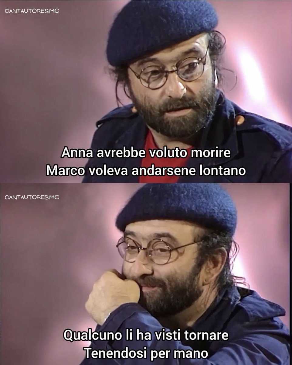 Anna come sono tante,
Anna permalosa,
Anna bello sguardo 🎶

Anna e Marco ~ Lucio Dalla

youtu.be/kEp8rD-CAYU?is…