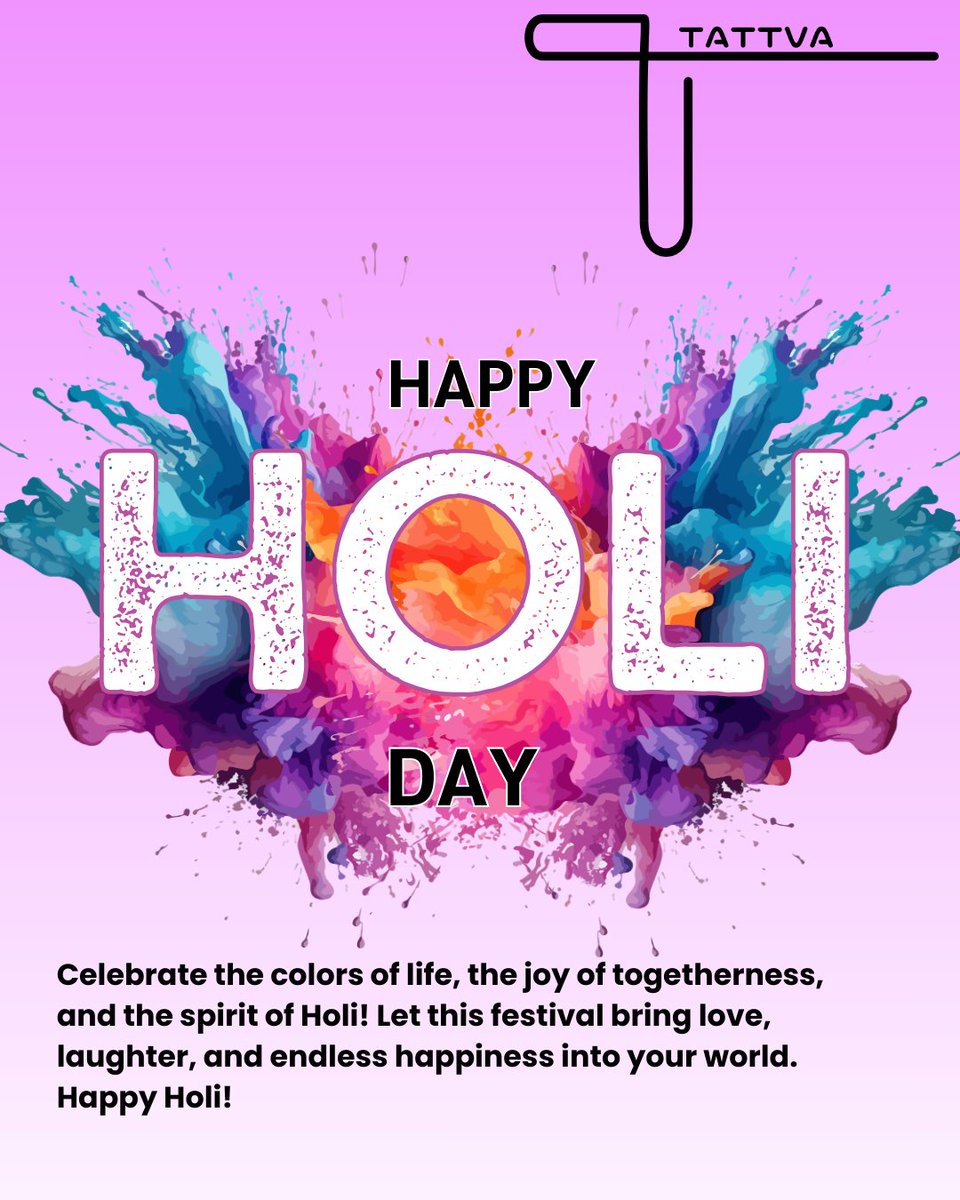 Tattvatechworkz's tweet photo. "Wishing you a joyful and colorful Holi! "

As the colors of Holi fill the air, let us reflect on the
'Tattvas' (principles) that guide our teaching. Every student is a canvas, and as educators, we have the privilege of helping them find their own unique colors. https://t.co/5uJh0y2DX6
