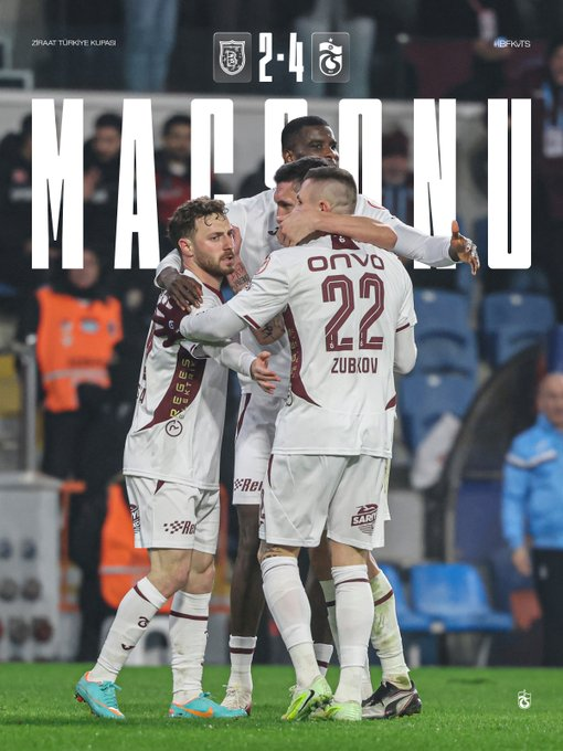 tscanlitv's tweet photo. 🏆 Ziraat Türkiye Kupası’nda Çeyrek Finaldeyiz! 

RAMS Başakşehir 2-4 Trabzonspor #İBFKvTS https://t.co/LfjVVOZPau