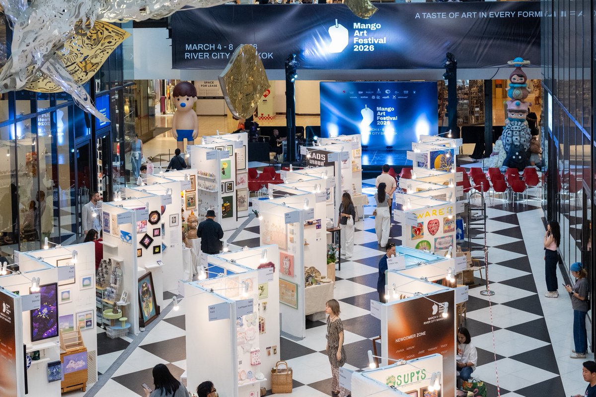 อัปเดตงาน Mango Art Festival 2026 หนึ่งในเทศกาลศิลปะประจำปีที่ไม่ควรพลาด @ริเวอร์ ซิตี้ แบงค็อก

📍พิกัด: ริเวอร์ ซิตี้ แบงค็อก ชั้น 1 - 2 
🗓ระยะเวลา: 4 – 8 มีนาคม 2569
⏰เวลา: 11:00 - 20.00 น.