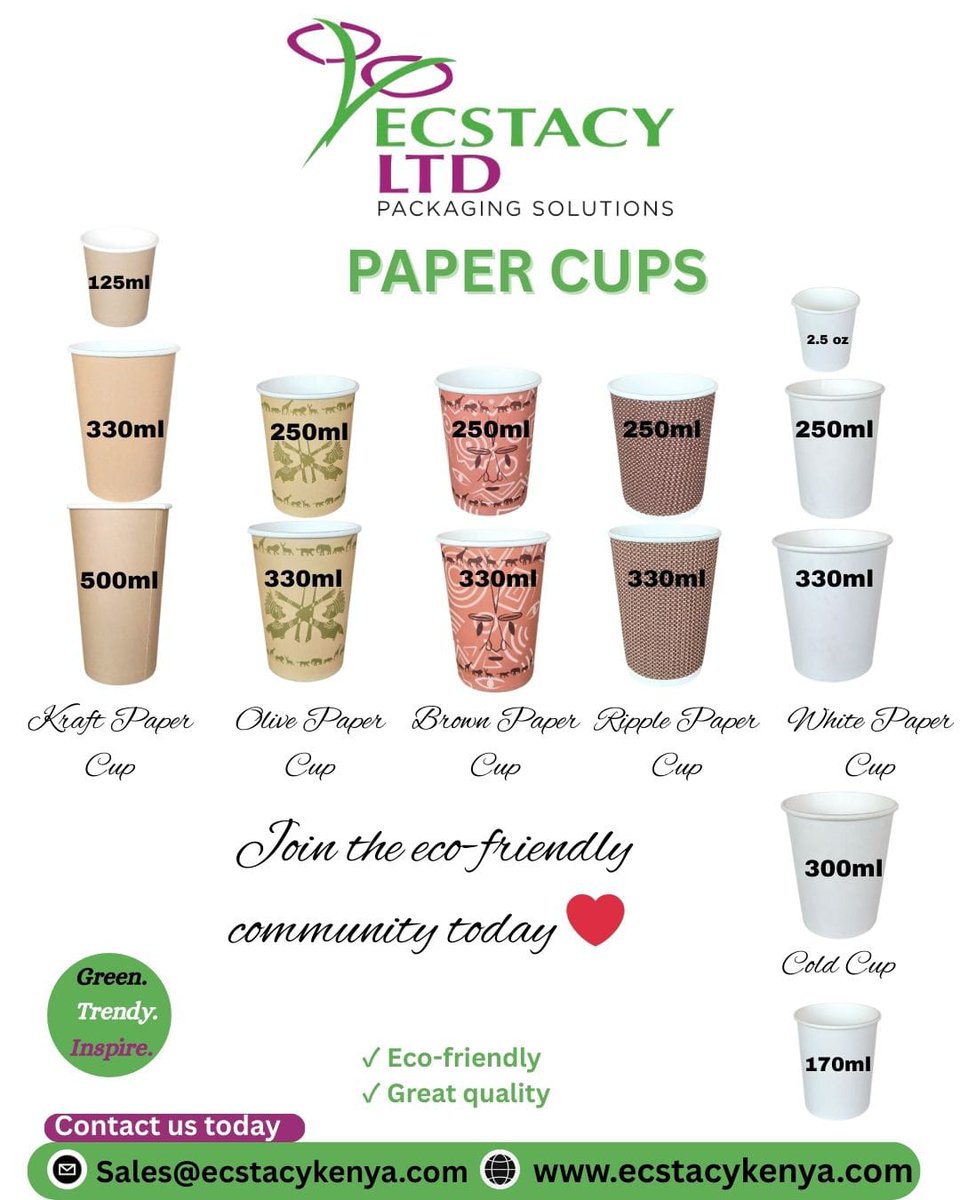 ecstacyke's tweet photo. If variety is what you're looking for, we've got what your looking for🥳🥳
Try Ecstacy Limited today♥️

#ecstacylimited #papercups #ecofriendly #foodpackagingproducts #restaurants https://t.co/TBE6sAjkGZ