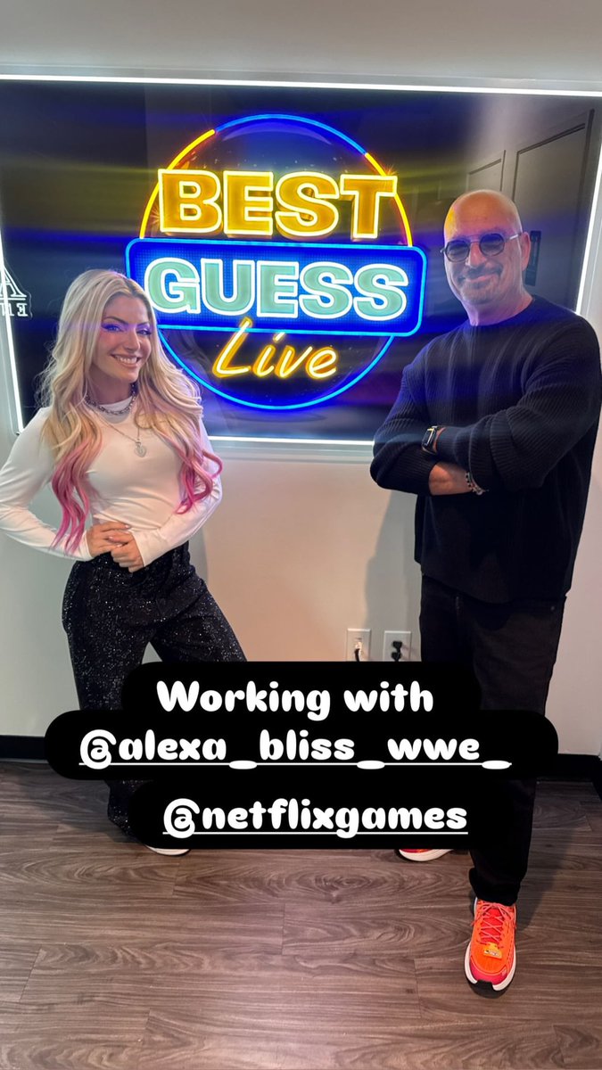 Alexa Bliss and Howie Mandel promoting Best Guess Live via <a href="/netflixgames_/">Netflix Games</a> on Instagram.