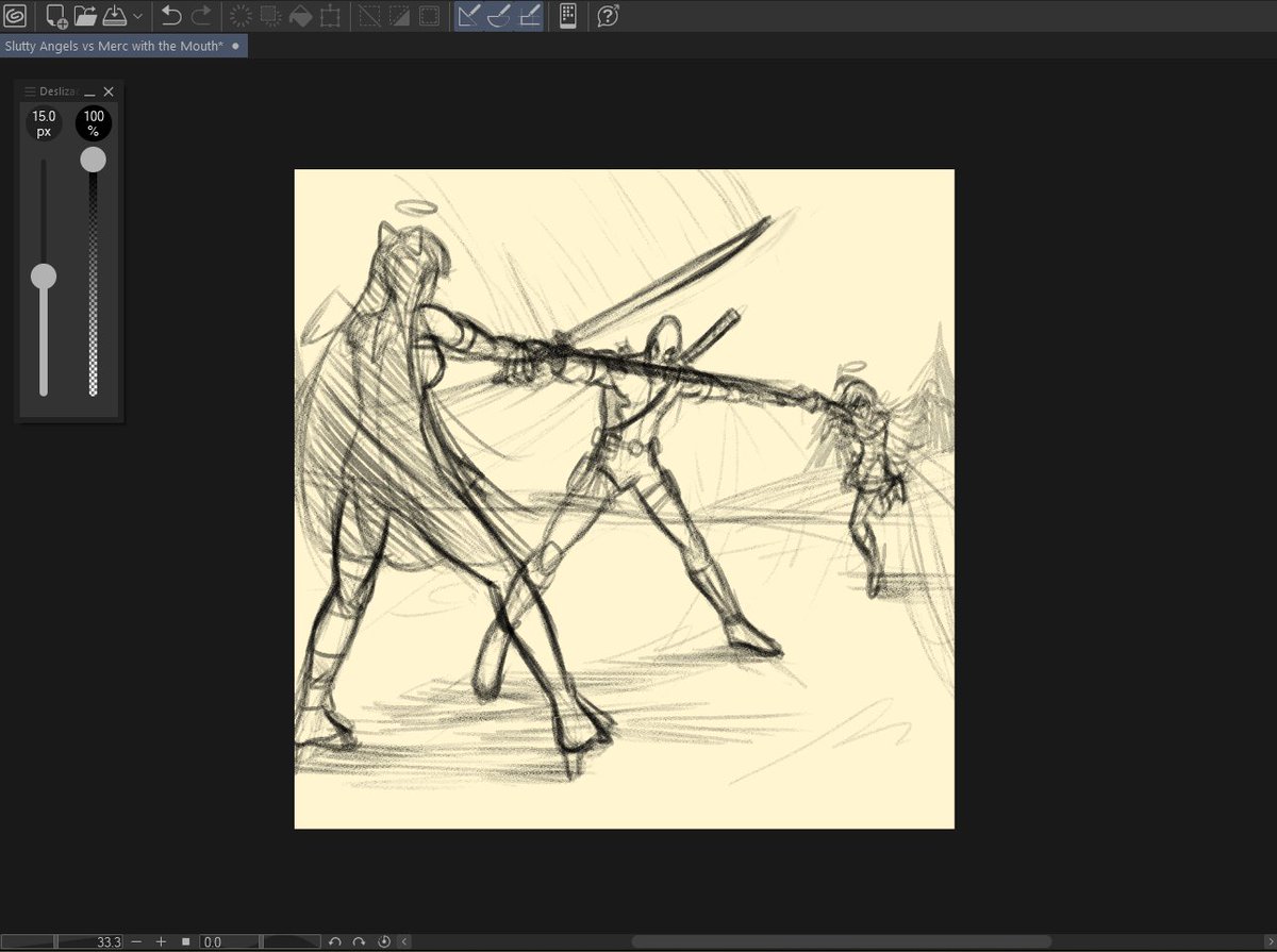 I think I'm the only one who thought of this fight between these characters 😭
#WIP #Deadpool #PantyAndStocking