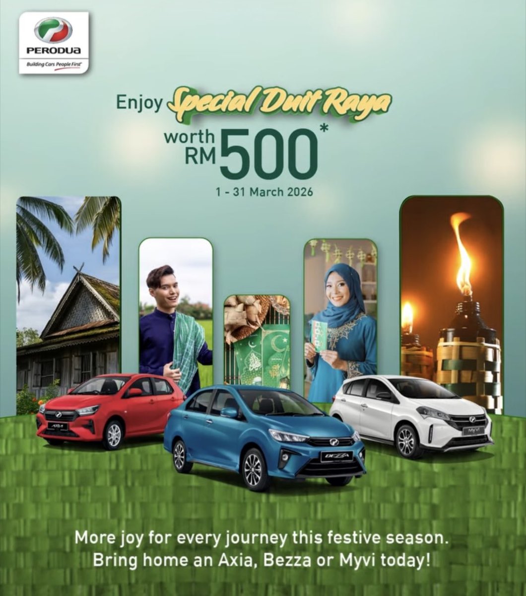 mimiiryani3's tweet photo. Enjoy Special Duit Raya worth RM500* when you drive home the Axia, Bezza, or Myvi.
Easy to own. Easy to drive. 
https://t.co/iwiRGY4pZb https://t.co/TXJnFCMKRV