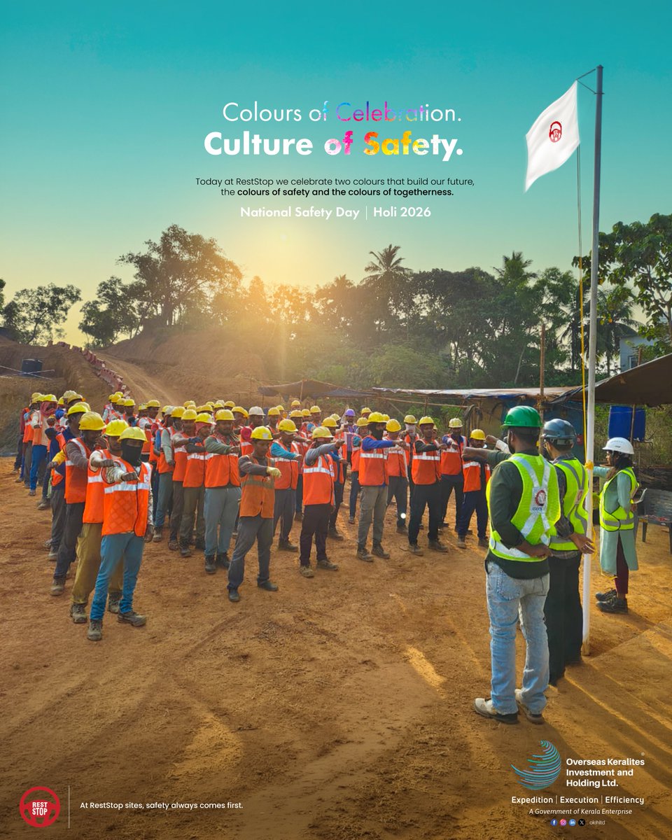 okihltd's tweet image. Celebrating colours of safety and togetherness!
#NationalSafetyDay #holi #reststop #togethernes #kerala #waysideamenities #roadtravel