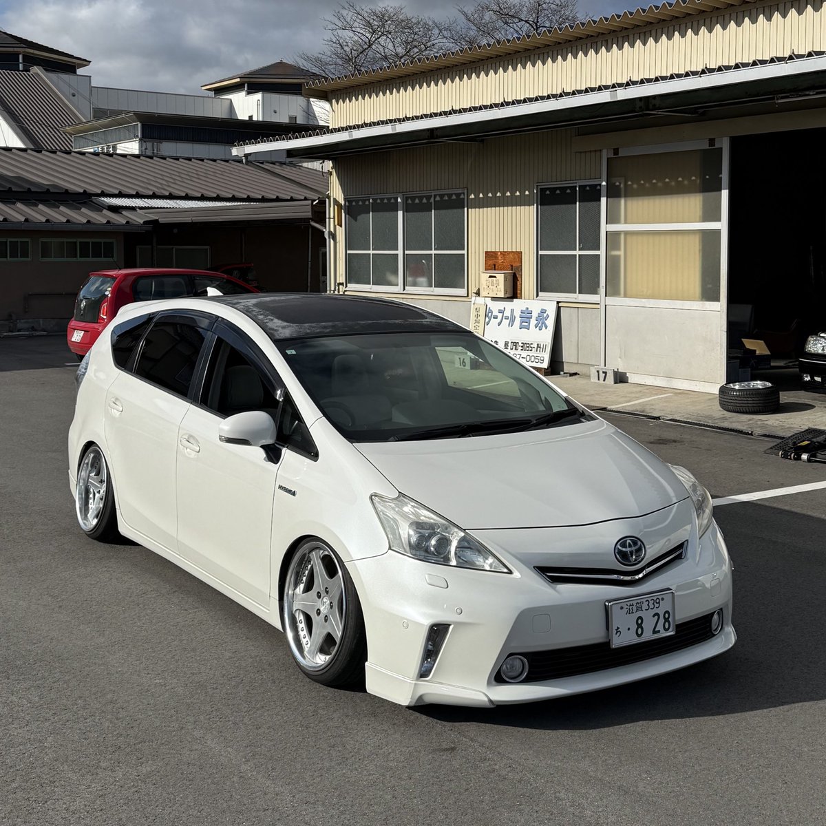 プリウスα ZVW40 ZVW41 J-LINE アクスル キャンバー 8度 車高調 