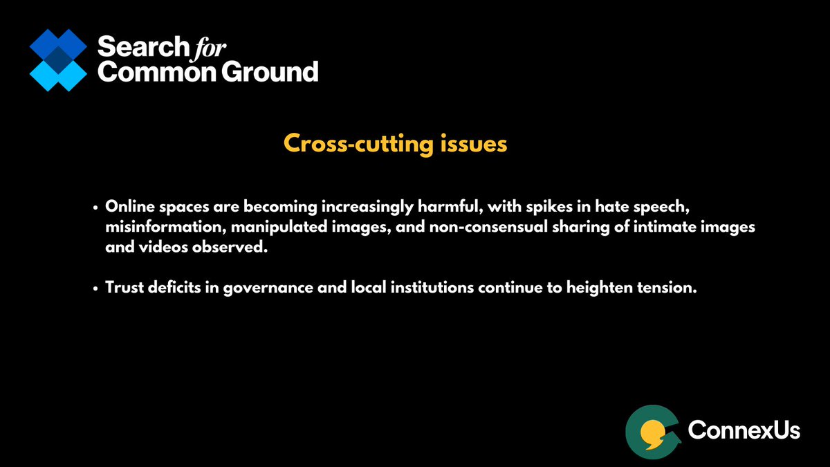 <a href="/SFCG_Kenya/">Search for Common Ground Kenya(@SFCG_Kenya)</a>  in patnership with the implementing patners <a href="/actionlife_Ke/">Action Life Kenya</a>  and <a href="/YOWPSUD_/">Mwanamke Imara</a>  under the Mwanamke Imara project, has released its first real-time Conflict Snapshot .Read the full Conflict Snapshot here: cnxus.org/.../1st-confli…