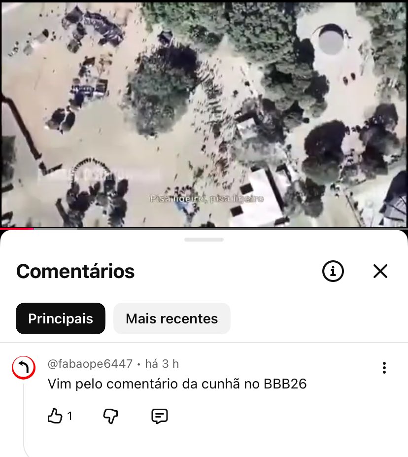Marciele é cultura demais, coloquei no youtube “Pisa ligeiro, pisa ligeiro, quem não pode com a formiga não assanha o formigueiro” e ja tinha comentário 

#BBB26 

youtu.be/LhjlCRS3EmI?si…