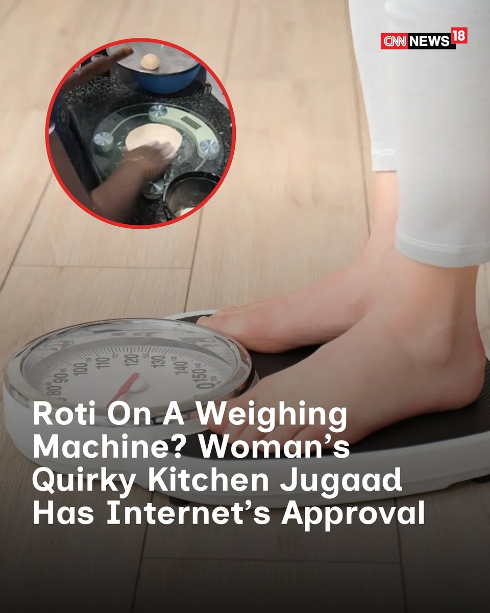 CNNnews18's tweet photo. In today’s fast-paced modern lifestyle, people look forward to quick and easy ways to shrink belly fat
#BellyFat #Roti #WeighingMachine #Lifestyle
https://t.co/N26OCvsXh0 https://t.co/YLfbGpIdZW
